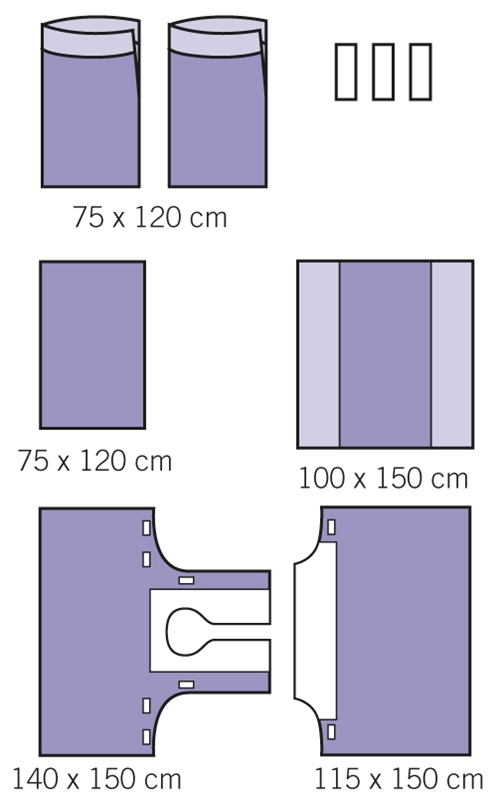 evercare® Gynaecology set, with split sheet, sterile - evercare®
