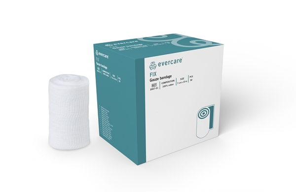 evercare® Gauze bandage Fix, 7cmx10m cotton non-elastic - evercare® - 1