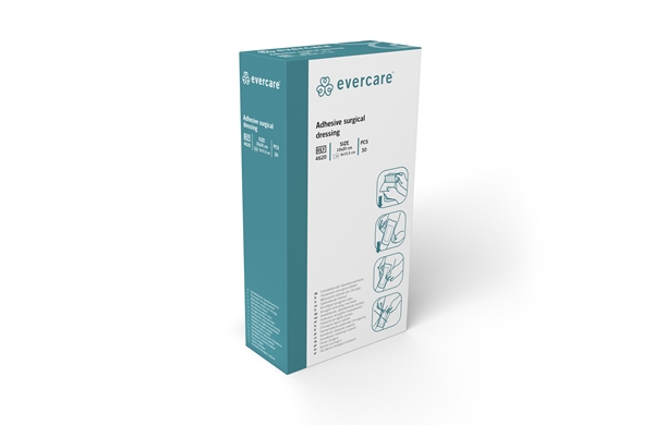 evercare® Adhesive surgical dressing, sterile, 10x20cm with abs pad sterile - evercare® - 3