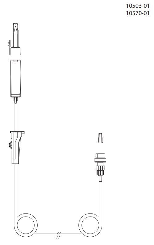 evercare® inLine Gravity set, Vented, Back check valve, PVC-free, 320cm BCV - evercare® inLine - 2