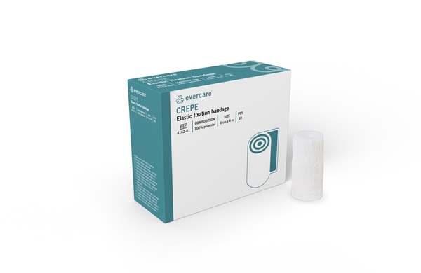 evercare® Elastic fixation bandage Crepe, 6cmx4m 100% polyester - evercare® - 1