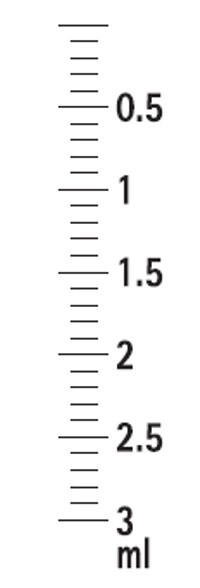 Syringe luerlock Beroject, 3ml grad 0,1ml centrisk - Beroject - 2