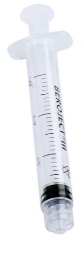 Syringe luerlock Beroject, 3ml grad 0,1ml centrisk - Beroject - 1