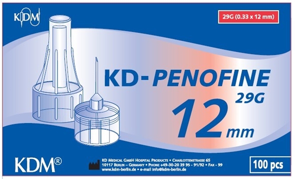 Pen Needle KD-PENOFINE, 29G (0.33 x 10 mm) Grey - KD-Penofine