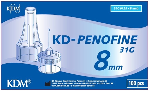Pen Needle KD-PENOFINE, 30G (0.30 x 12 mm) Purple - KD-Penofine