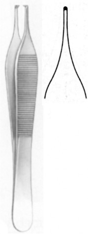 Tissue Forceps, ADSON, 1:2, 12cm - Sitec
