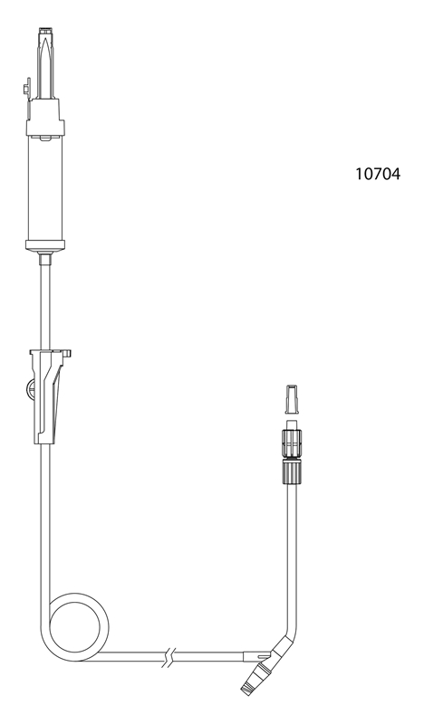 evercare® inLine Gravity set, Vented, FilterStop, Needle free connector, PVC-free, 180cm FilterStop Y-Clave - evercare® inLine - 2