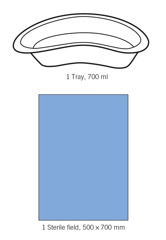 evercare® MediKit Kidney tray, sterile, kindey bowl 700ml blue sterile - evercare® Medikit