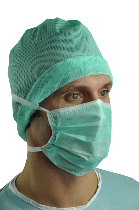 Medical mask OP AIR ONE, tie-on,type II,green large - Kolmi
