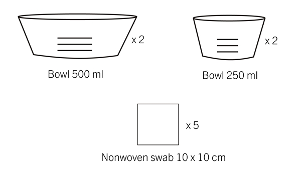 Bowl set MediKit, Sterile - evercare® Medikit
