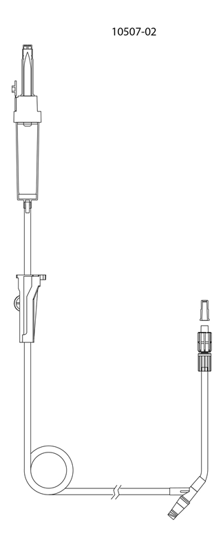 evercare® inLine Gravity set, Vented, FilterStop, Needle free connector, PVC-free, 180cm Y-Clave - evercare® inLine - 2