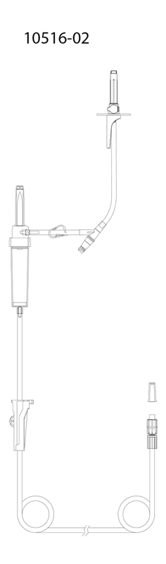evercare® inLine Monoset, 1-way, PVC-free, 180cm side tube Clave - evercare® inLine - 2