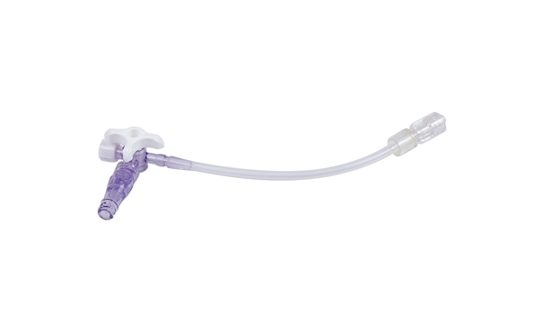 evercare® inLine 3-way stopcock, Needle free connector, Extension line, PVC-free, 100cm w 1 MicroClave clear - evercare® inLine - 1