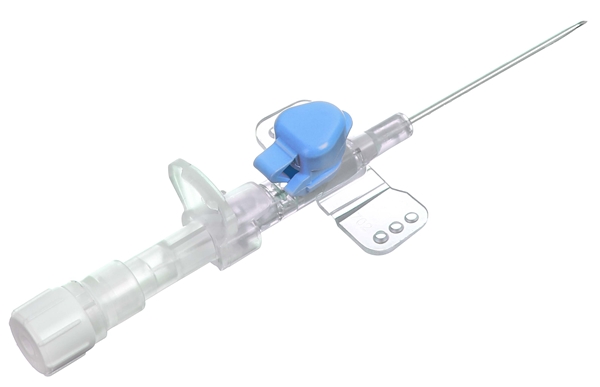 IV Catheter Polyflex Adva, port+wings PUR 22Gx25mm Blue - PolyFlex Adva