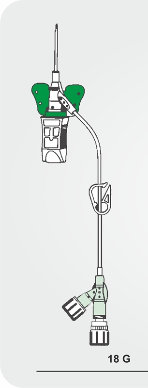 Nouvo Safety Set, Y-site PUR 18Gx32mm Green - Nouvo Safety  - 1