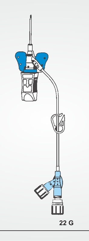 Nouvo Safety Set, Y-site PUR 22Gx25mm Blue - Nouvo Safety  - 1