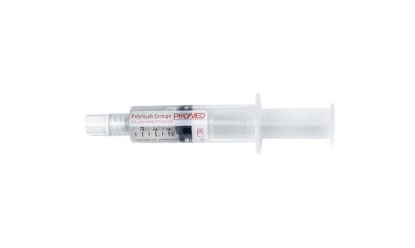 Prefilled Syringe w 0.9% NaCl, 3mL Sterile Fluid path - PolyFlush - 1