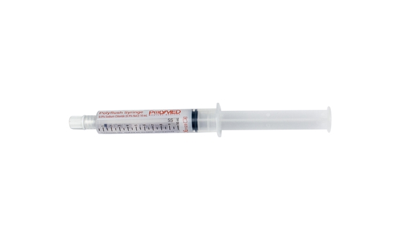 Prefilled Syringe w 0.9% NaCl, 10mL Sterile Fluid path - PolyFlush - 1