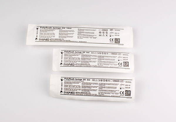 Prefilled Syringe w 0.9% NaCl, 5mL Double Sterile - PolyFlush - 4