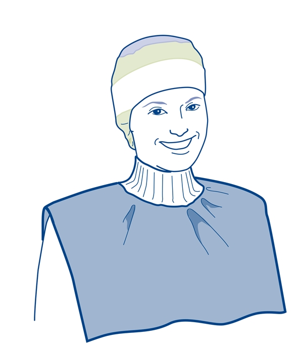 evercare® Turtleneck poncho, blue, SMS - evercare® - 3