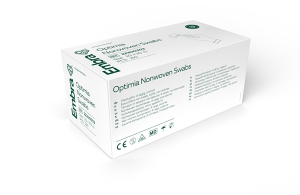 Embra® Optimia Nonwoven swabs, 10x10cm,4ply,30g,non-sterile - Embra® - 2