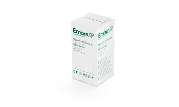 Embra® Nonwoven swabs, 5x5cm, 4ply,30g,non-sterile - Embra® - 2