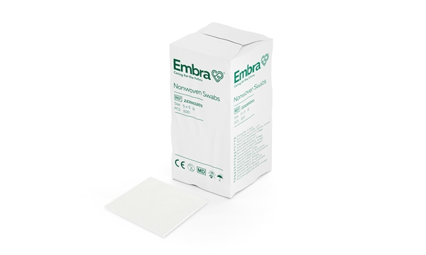 Embra® Nonwoven swabs, 5x5cm, 4ply,30g,non-sterile - Embra® - 1