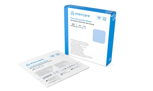 evercare® Foam Dressing Non Border, 20x20 cm, sterile, 20x20cm,normal,nobord,sterile - evercare®