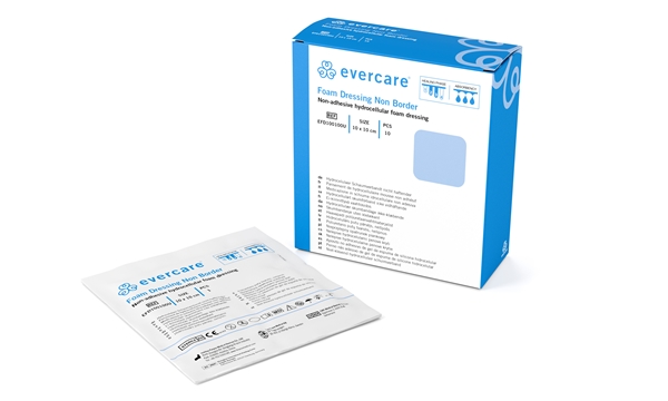 evercare® Foam Dressing Thick Non Border, sterile, 10x10cm,thick,nobord,sterile - evercare® - 1