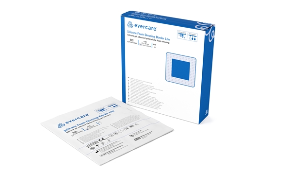 evercare® Silicone Foam Dressing Border Lite, 15x15cm,lite,border,sterile - evercare® - 1