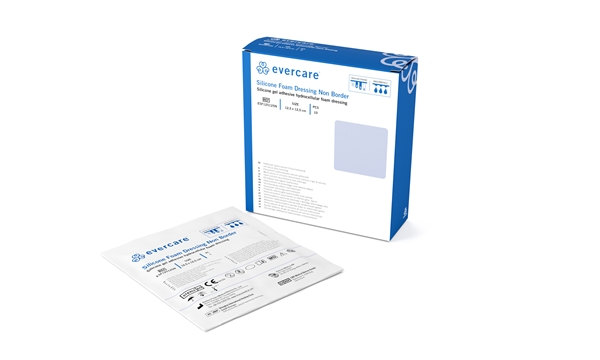 evercare® Silicone Foam Dressing Non Border, 12,5x12,5cm,NML,nobord,sterile - evercare®