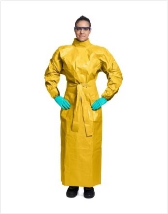 Tychem® 2000 C Gown model 0290, LG/2X, Yellow - DuPont