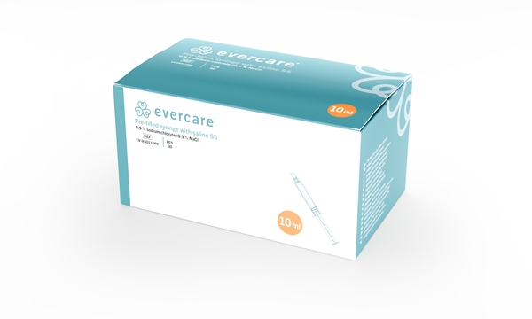 Pre-filled Syringe with Saline, 10ml (10ml in 10ml), SS - evercare® - 3