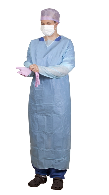 SELEFA® Apron with sleeves, individually folded, 110x135cm Blue, 25 my, 20 pcs - SELEFA® - 2