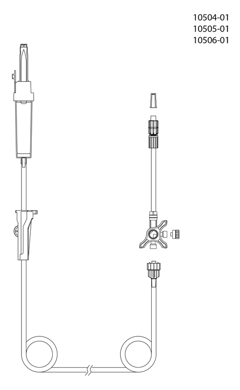 evercare® inLine Gravity set, Vented, 3-way stopcock, PVC-free, 335cm 3-w - evercare® inLine - 2
