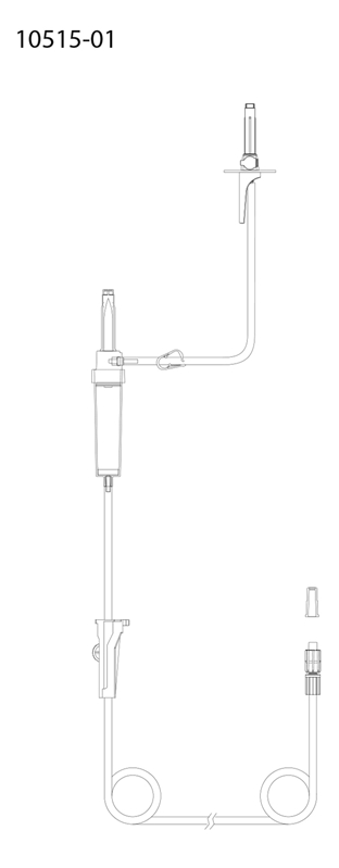 evercare® inLine Monoset, 1-way, PVC-free, 180cm, side tube - evercare® inLine - 2