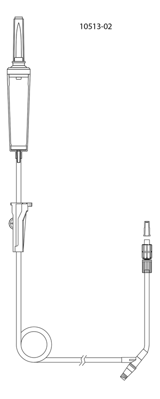 evercare® inLine Gravity set, Non-Vented, Needle free connector, PVC-free, 180cm Y-Clave - evercare® inLine - 2