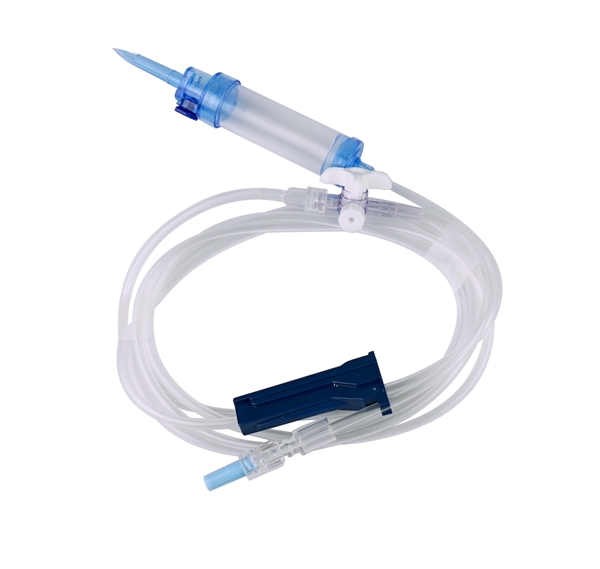 evercare® inLine Gravity set, Vented, FilterStop, 3-way stopcock, PVC-free, 195cm FilterStop 3-w - evercare® inLine - 1