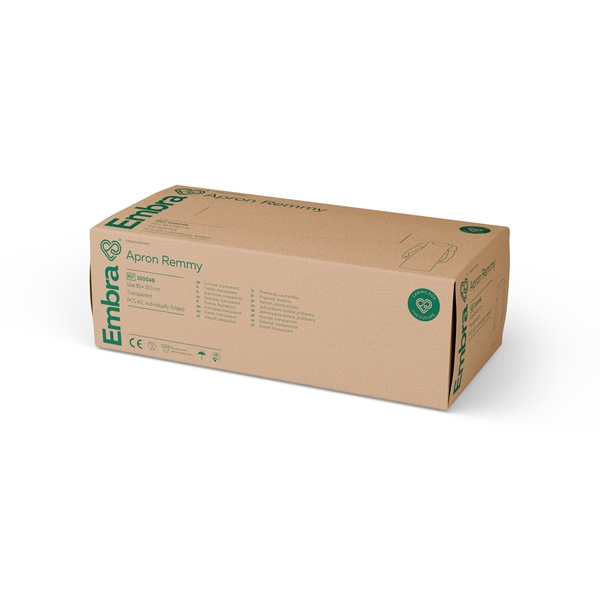 Embra® Apron Remmy, 81x150cm Transparent 40 pc/box - Embra® - 2