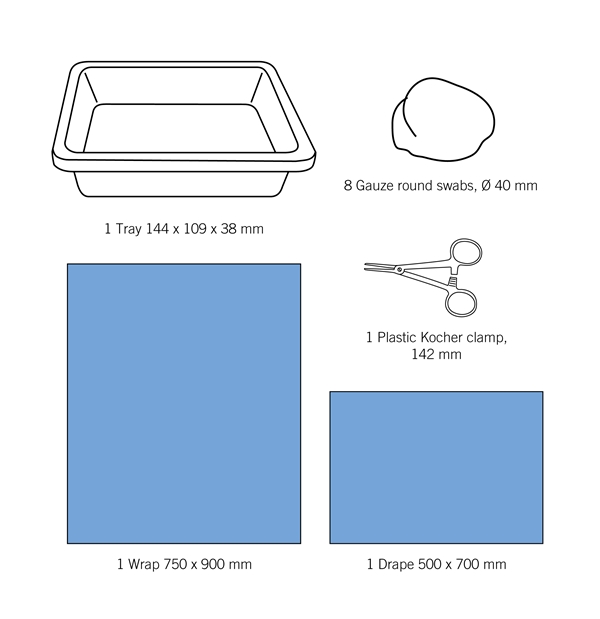evercare® MediKit Standard Washing Kit gauze, sterile, washing set, sterile - evercare® Medikit