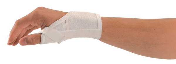 TALE Flexible Thumb Support, 21-25cm, Both Sides, White - TALE