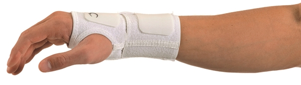 TALE wrist bandage with splint, 15cm, Wide 35cm, Left, White - TALE