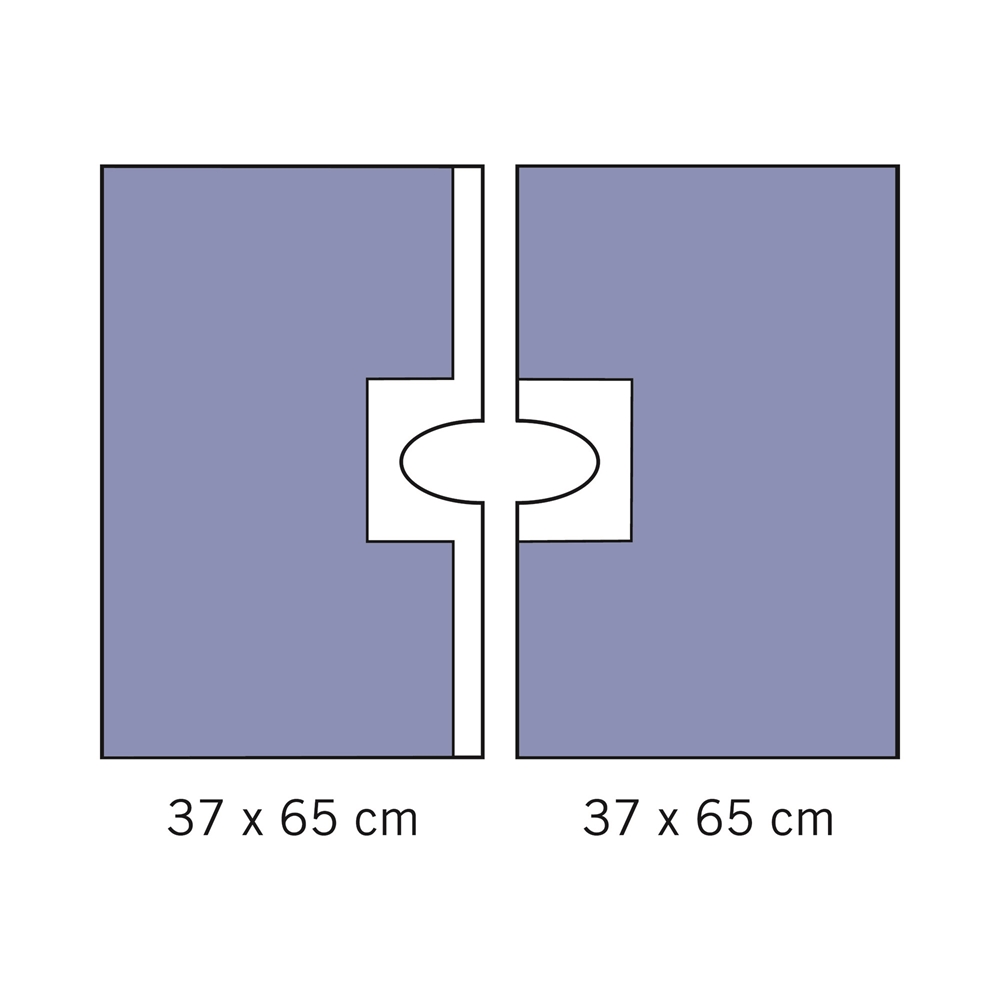 evercare® Paediatric adhesive aperture drape, 37 x 65 cm, variable aperture, 37x65cm pediatric adh.,sterile - evercare®