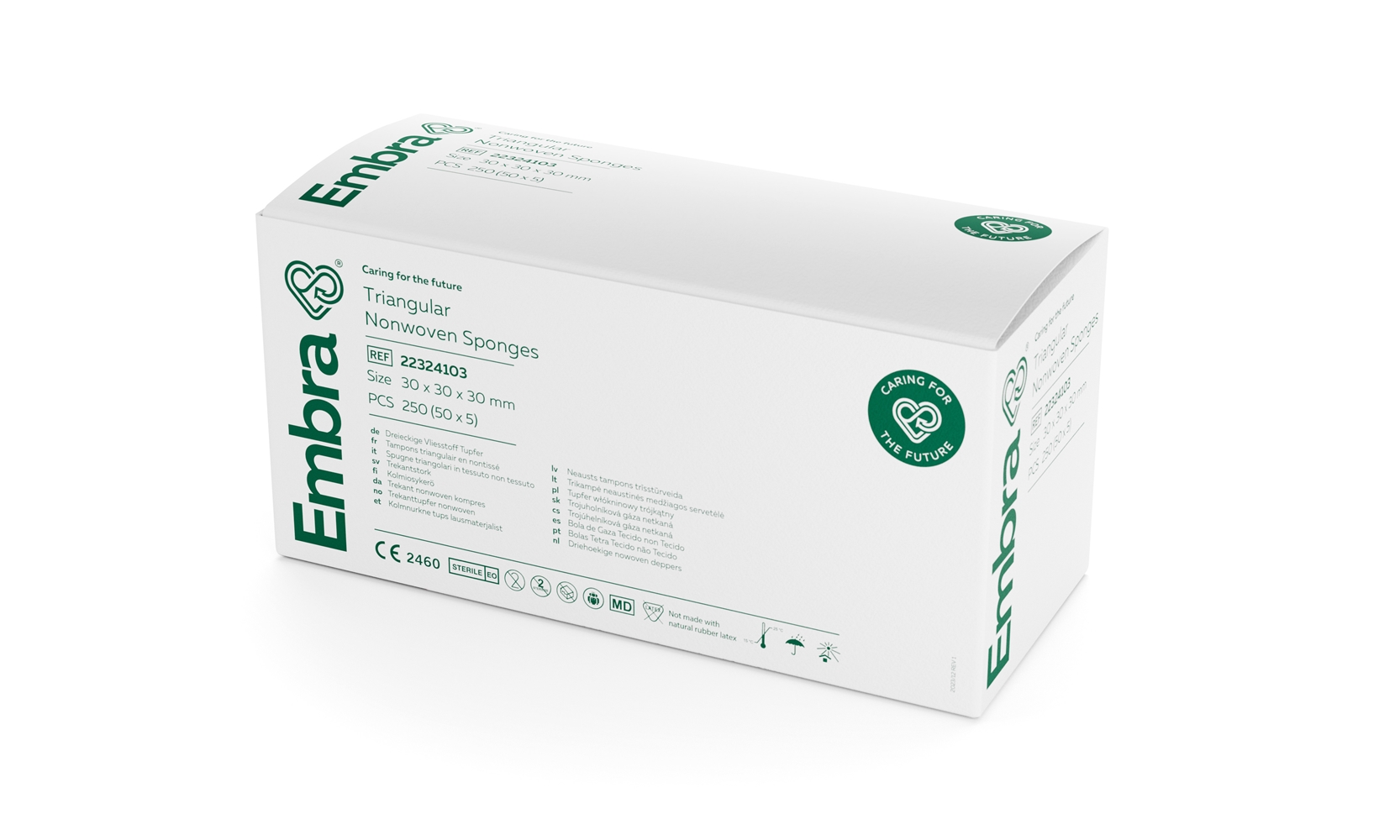 EMBRA® Triangular nonwoven sponges, sterile