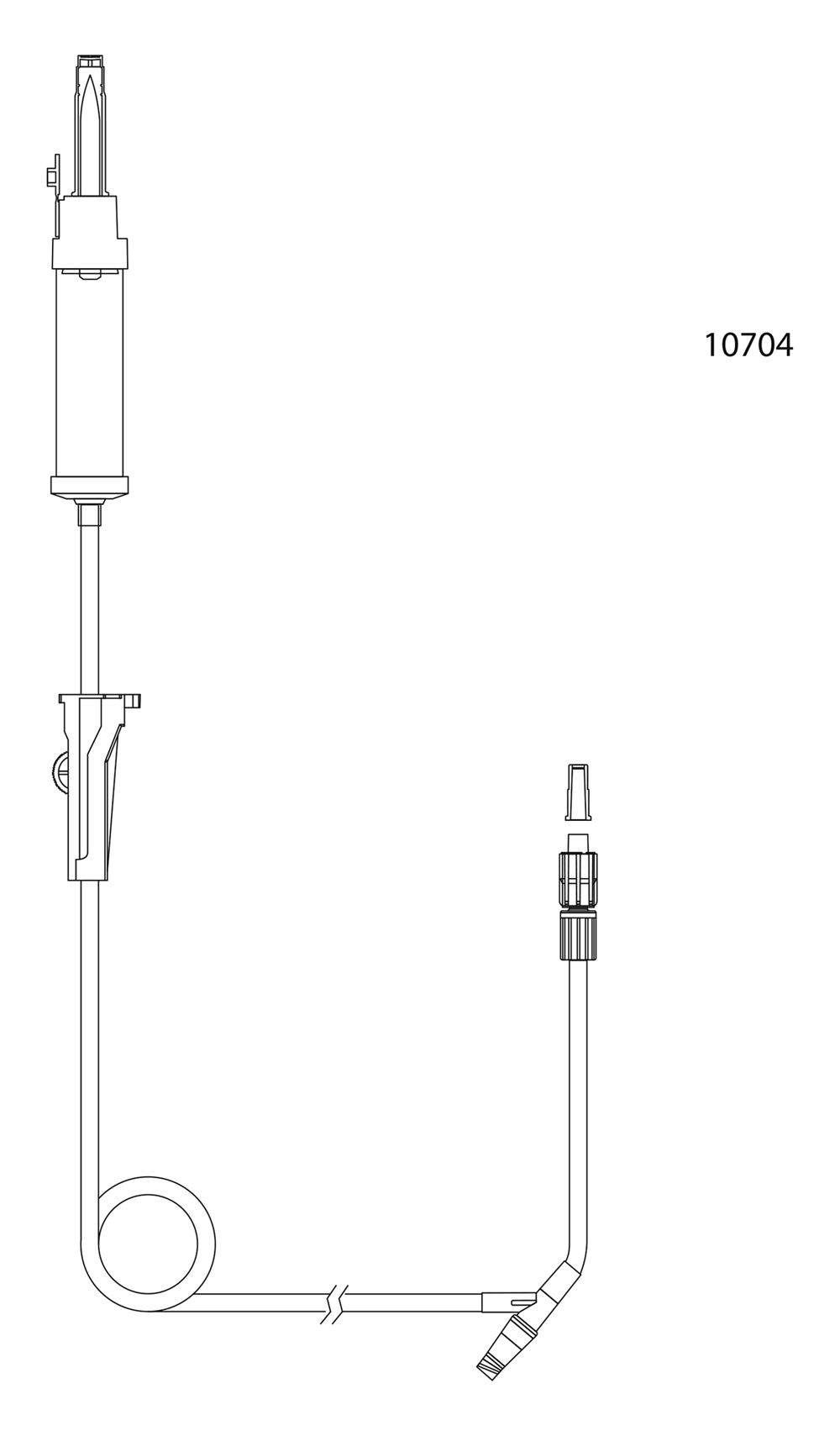 evercare® inLine Gravity set, Vented, FilterStop, Needle free connector, PVC-free, 180cm FilterStop Y-Clave - evercare® inLine - 2