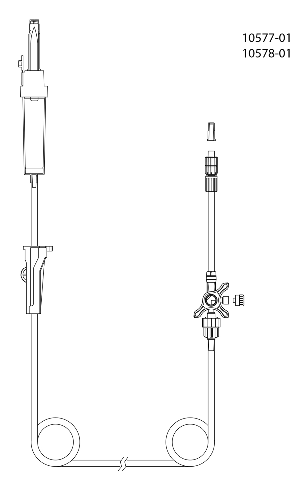 evercare® inLine Gravity set, Vented, 3-way stopcock glued, PVC-free, 335cm 3-w gl - evercare® inLine - 2