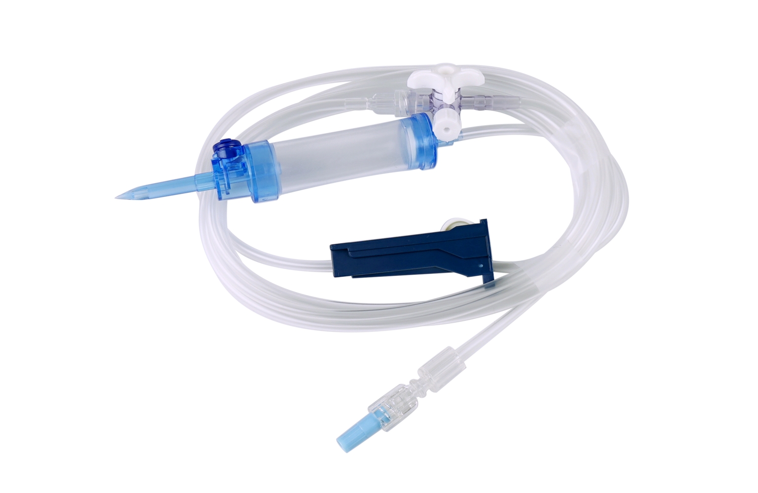 evercare® inLine Gravity set, Vented, FilterStop, 3-way stopcock glued, PVC-free, 200cm FilterStop 3-w gl - evercare® inLine - 1