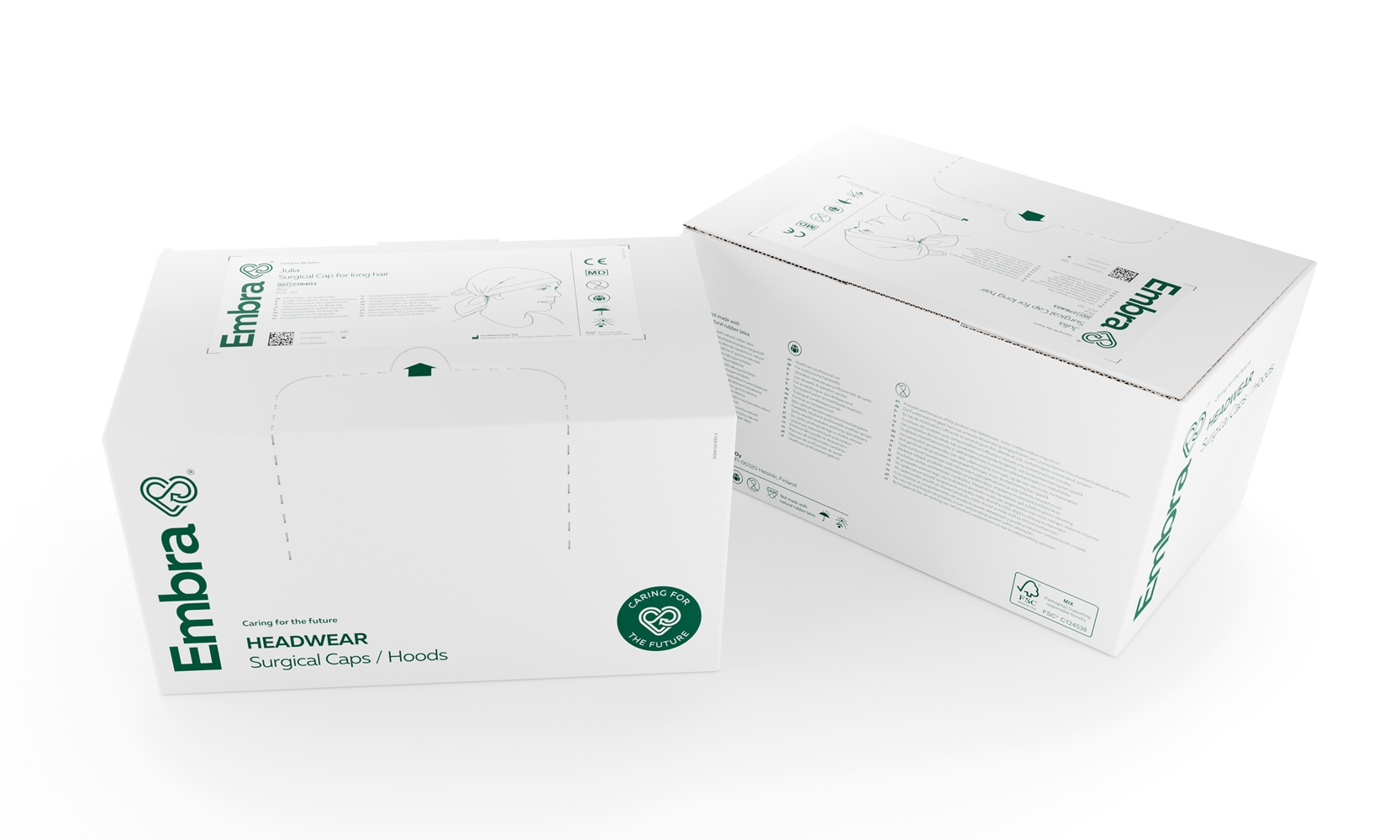 Embra® Surgical cap Julia, Julia for long hair, blue - Embra® - 2