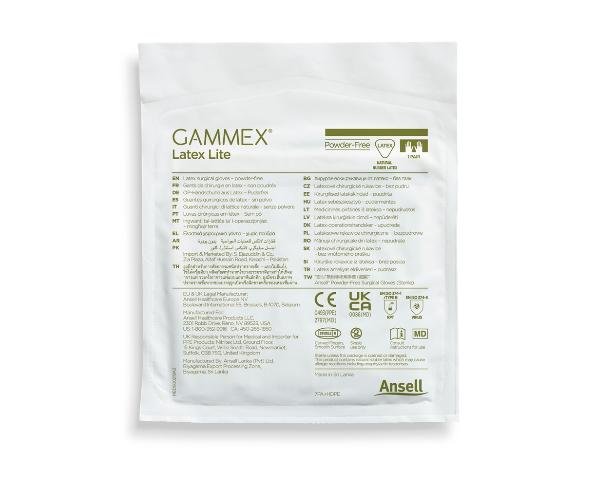 Glove op Gammex Latex Lite, 7.5 powder free - Gammex - 4