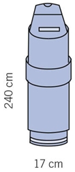evercare® Tube cover, elastic tip, 17 x 240 cm